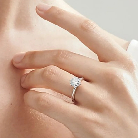 Moissanite Jewelry - Tiffany Setting Engagement Ring